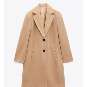 NWT Zara Fitted Soft Coat Size S